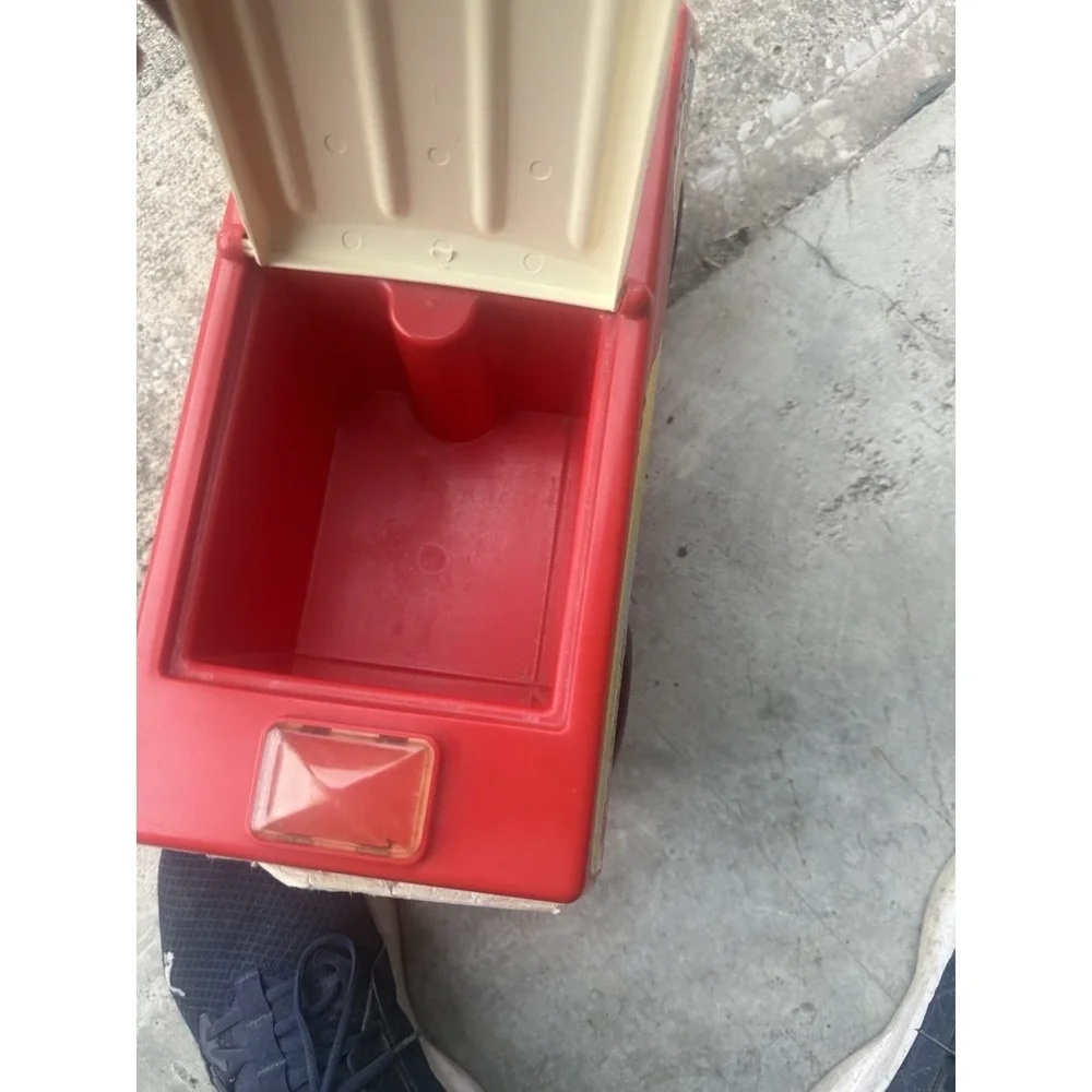 Vintage Playskool Popper Van Push Toy Red Rolling Ball Popper Toddler Toy